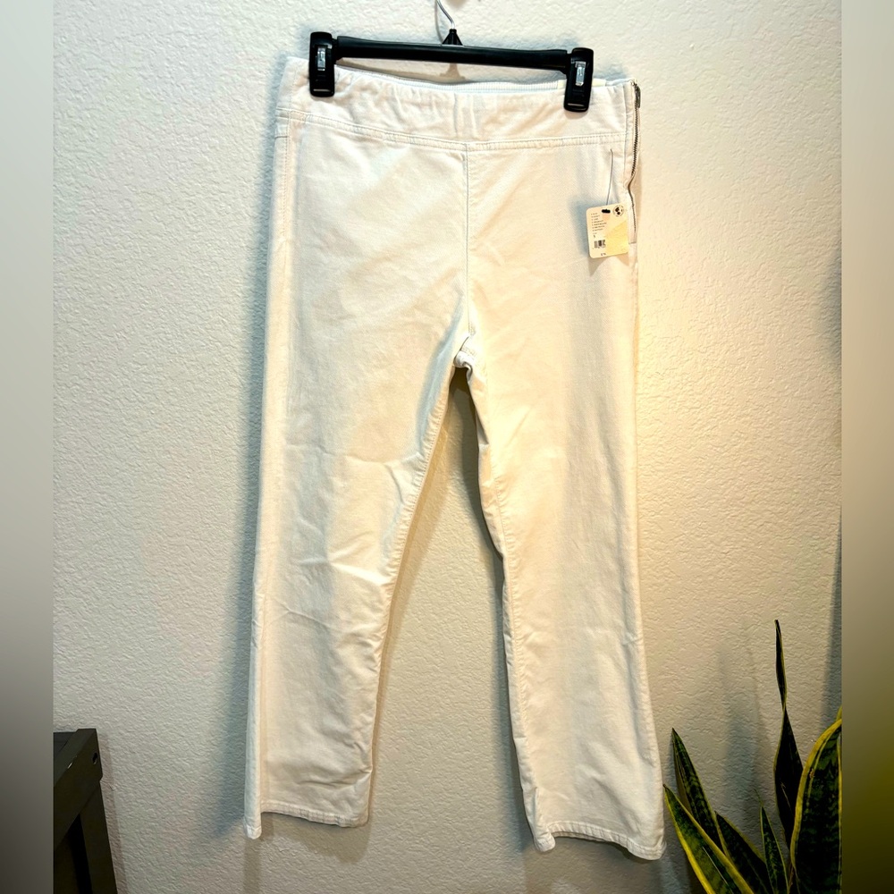 NWT- Free People In My Feelings Mid-rise Cropped Pants Sea Salt Size Small